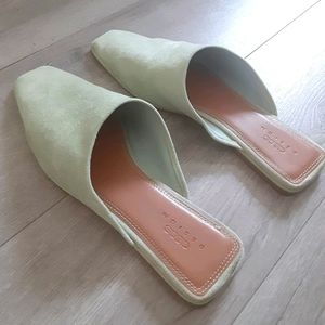 *SOLD* Suede mint slipper shoes